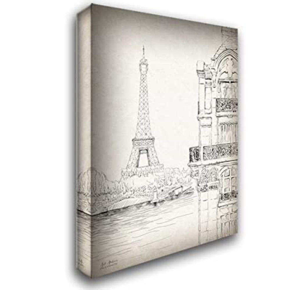 Paris Eiffel Tower Giclee Canvas Art Print